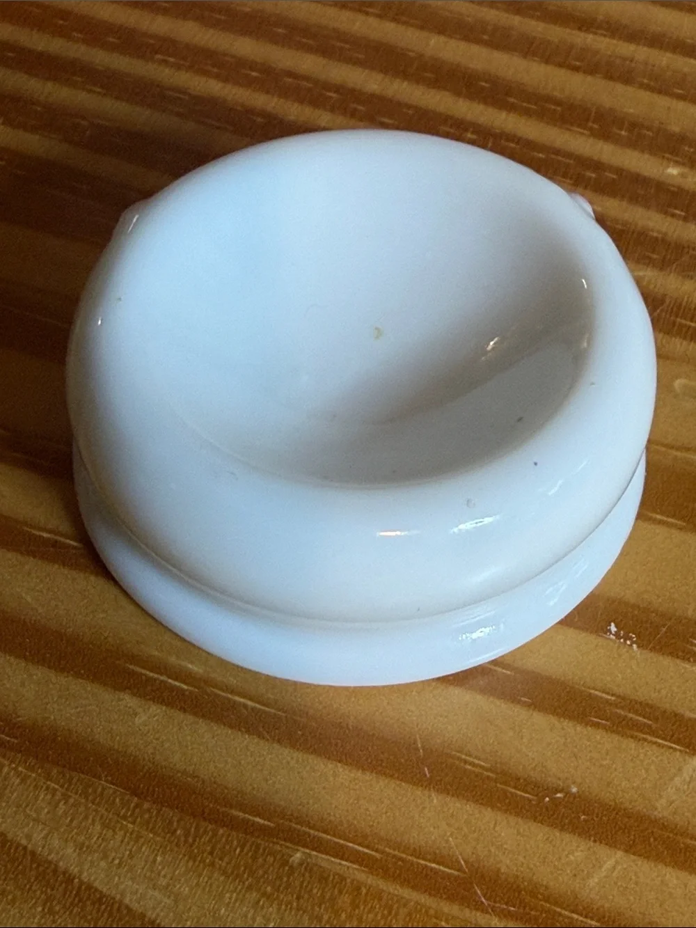 Ebeling & Reuss Hand-Painted Milk Glass Salt Cellars / Dips - Set of 2